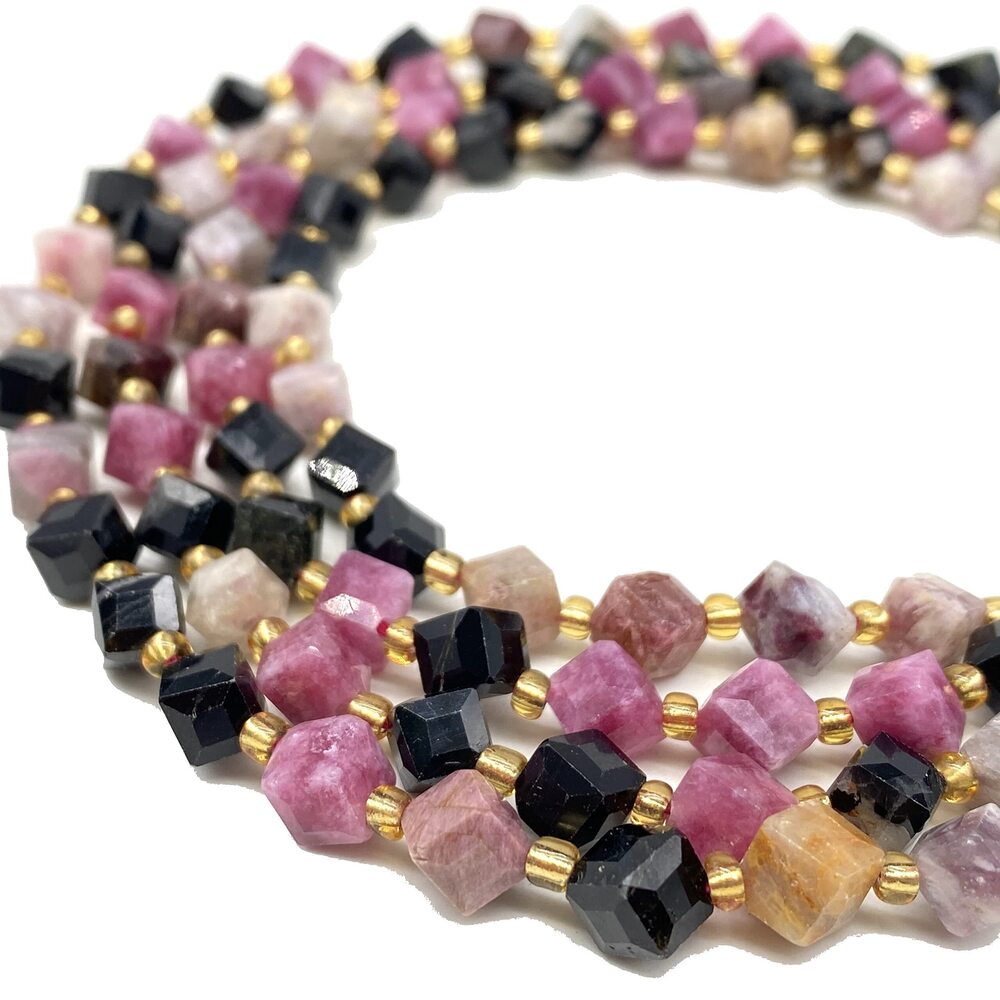5157 ABCGEMS Brazilian Rio-Grande Watermelon Tourmaline Beads A